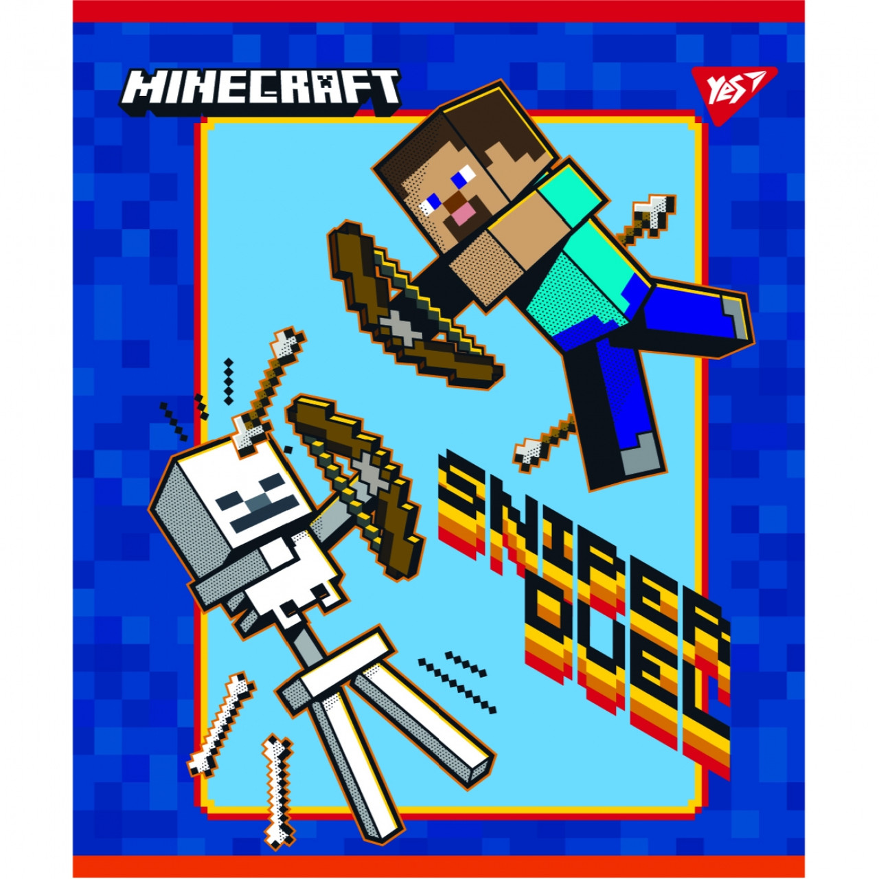 Зошит шкільний Yes Minecraft 12 аркушів коса лінія