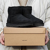 Зимові Черевики UGG Classic Mini Black / УГГ Класік Міні Чорні, фото 4