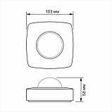 Датчик руху та освітленості інфрачервоний накладний 360° VL-SPC24W 220V 1200W 103mm x 58mm 2-8m VIDEX, фото 5