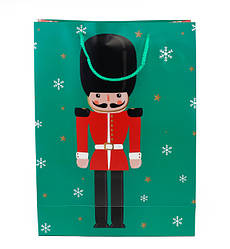 Новорічний подарунковий пакет "Солдатик" 31*12*42 см, ламінований картон