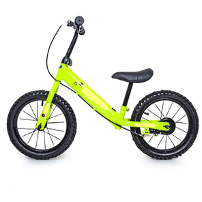 Дитячий біговел із ручним гальмом велобіг Scale Sports 14" Салатовий, Регульована висота керма та сидіння, фото 1