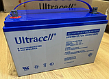 Акумуляторна батарея Ultracell UCG100-12 GEL 12V 100 Ah для інвертора / ДБЖ, фото 3
