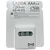 Акумулятори 4 шт., IKEA LADDA HR03 panasonic eneloop AA 1.2V, 750mAh