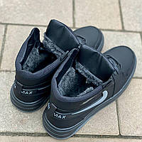 Кожаные зимние ботинки Jordan Air Max черные