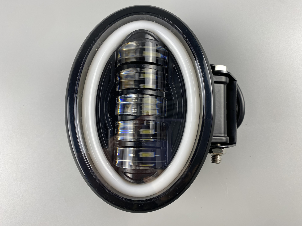 Круглая led фара светодиодная штатная для JCB противотуманная, дополнительная фара Led овальная 10-80V 6000K - фото 7 - id-p2030041964