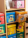 Кошик - пуф  для зберігання іграшок  WW01369 Персикова зебра, фото 4