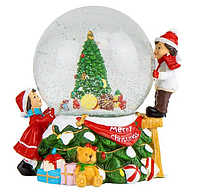 Снежный шар "Новогоднее чудо", шар со снегом, декор на новый год, новогодний декор