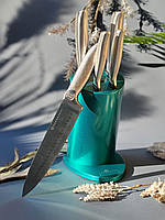Набір кухонних ножів з підставкою 6 предметів Edenberg EB-11021 Набір ножів з нержавіючою сталі на підставці