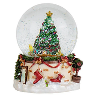 Снежный шар "Сказочная елочка", шар со снегом, декор на новый год, новогодний декор