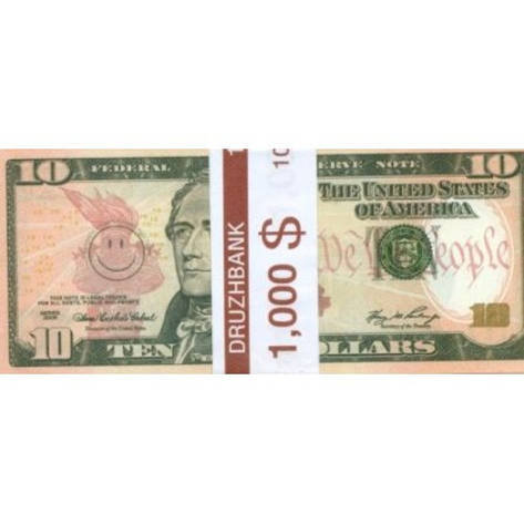 Пачка грошей (сувенір) No011 Долари 10, фото 2