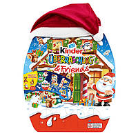 Шоколад Адвент календар Kinder Uberraschung and Friends з шапкою та солодощами 431г