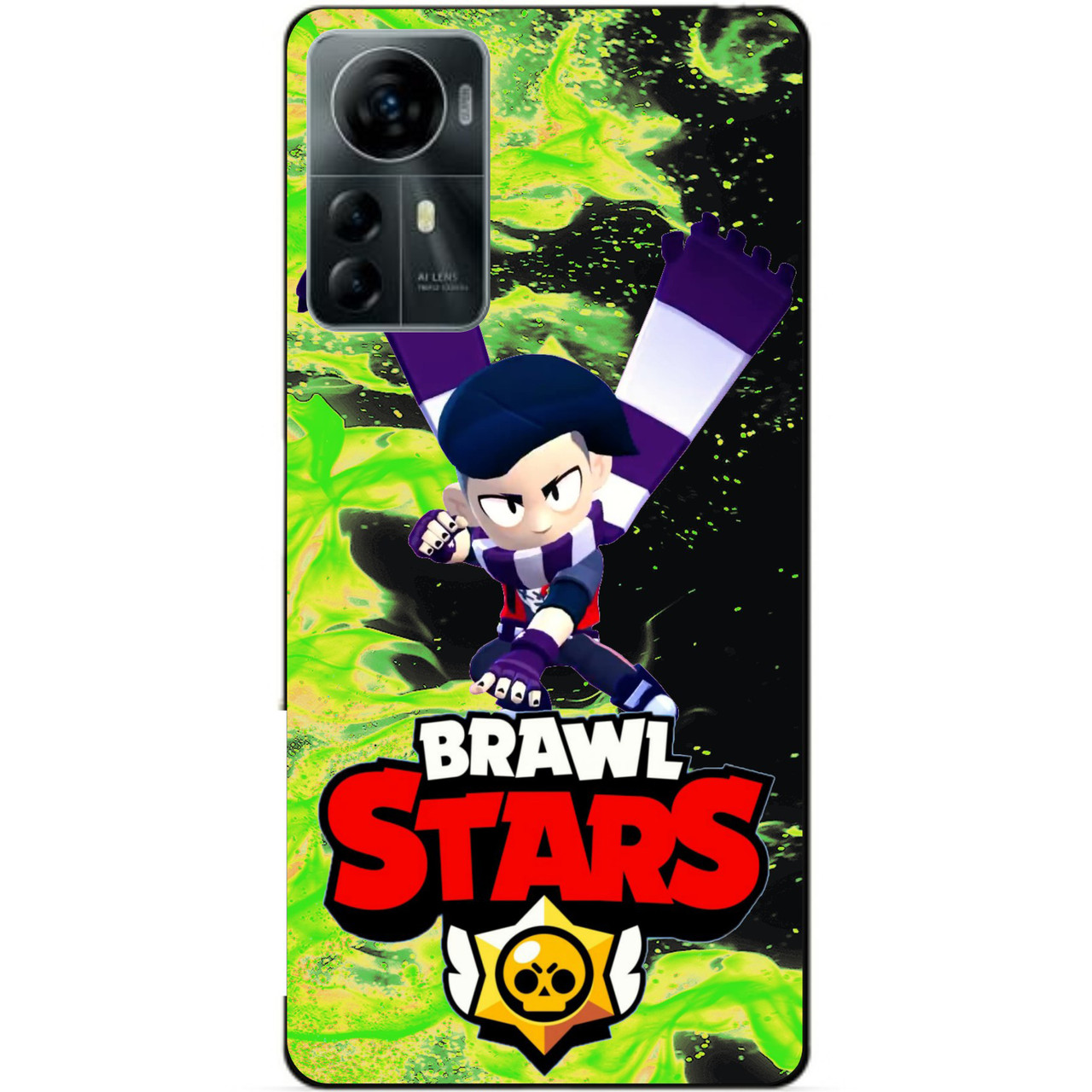 Силіконовий бампер чохол для ZTE Blade A72S з Героєм Бравл Едгар