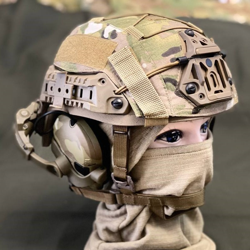 Кевларовый военный шлем Sestan Busch НАТО каска военная с активными наушниками Walkers Razor шлем тактический M - фото 1 - id-p2030066655