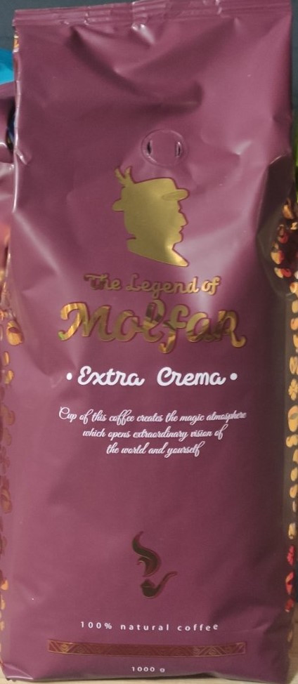 Кава The Legend of Molfar Extra Crema 100% Арабіка зернах 1 кг