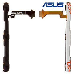 Шлейф для Asus ZenFone Go ZC500TG, кнопок звуку, кнопки увімкнення, з компонентами, оригінал