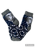 Теплі жіночі шкарпетки з овечої шерсті  Жіночі шкарпетки 012