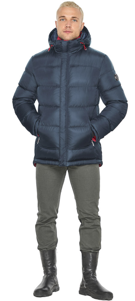 Куртка чоловіча зимова колір синій-червоний модель 28999 56 (3XL) 52 (XL)