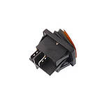 Гойдалковий перемикач KCD2 4 (4pin) червоний підсвічування 220V IP54, фото 2