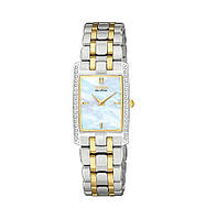 Тончайшие японские женские часы, 34 бриллианта - Citizen Diamond Eco-Drive EG3174-53D солнечная батарея сапфир