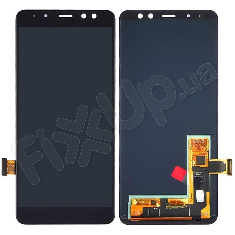 Дисплей для Samsung A530F/DS Galaxy A8 2018 з тачскріном в зборі, колір чорний, IPS(TFT)