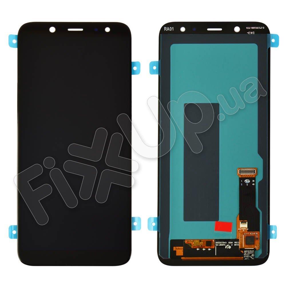 Дисплей для Samsung A600F Galaxy A6 (2018) з тачскріном в зборі, колір чорний, Original Change Glass