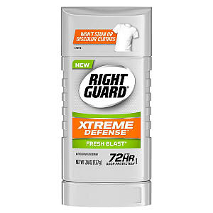 Дезодорант-антиперспирант Right Guard Xtreme Defense Fresh Blast up 72HR (73,7g) USA