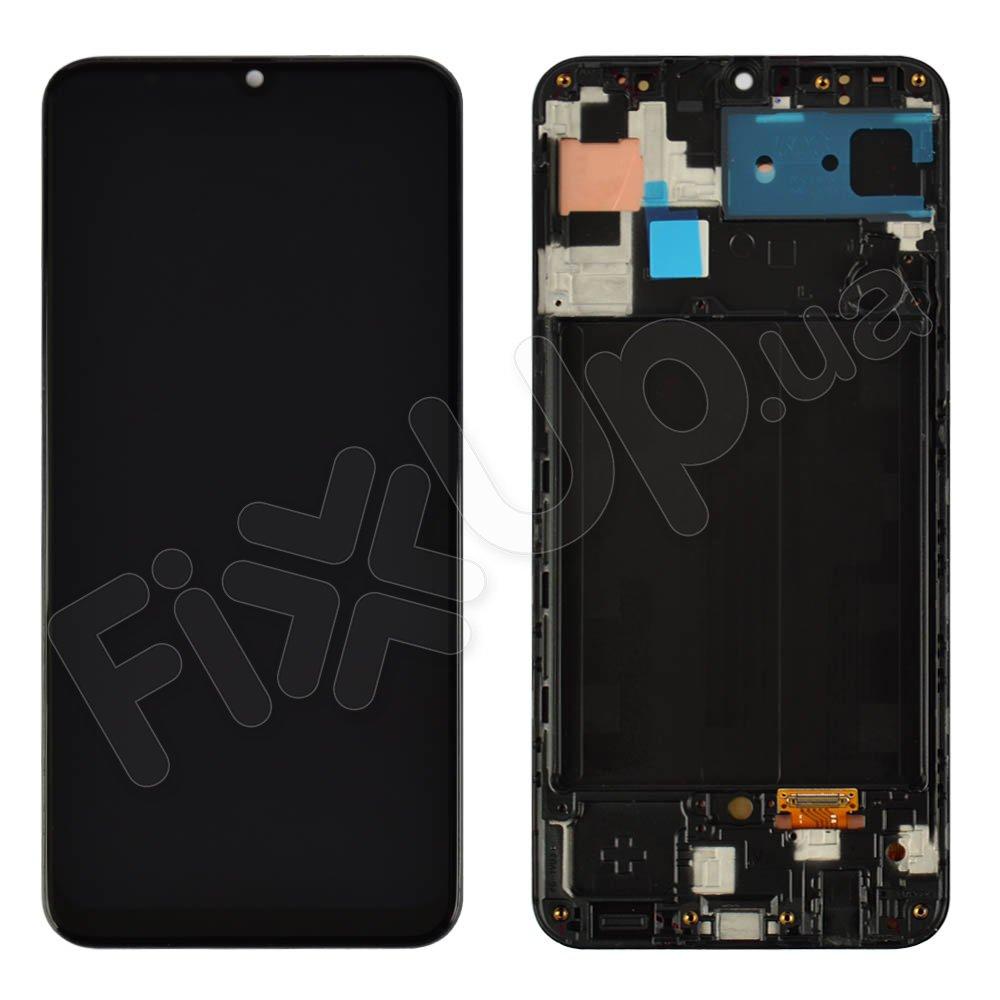 Дисплей для Samsung A507F /DS Galaxy A50s 2019 з тачскріном і рамкою в зборі, колір чорний, оригінал з