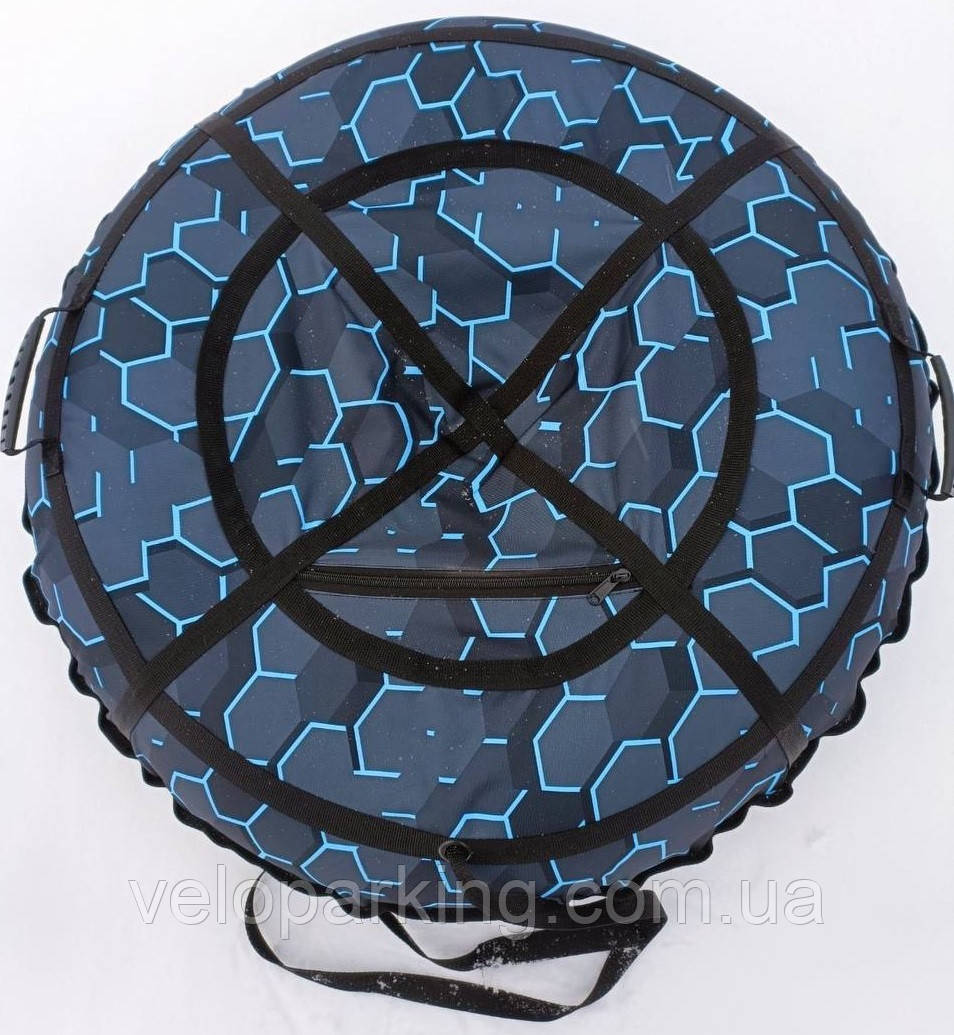 Тюбінг (ваташка) 100 см діаметр, з камерою та ручками, надувні санки new Україна стільники, фото 1