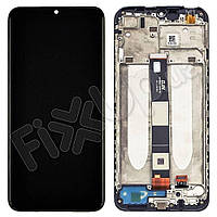 Дисплей для Xiaomi Redmi 9A, Redmi 9C з тачскріном і рамкою в зборі, колір чорний