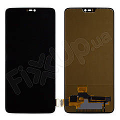 Дисплей для OnePlus 6 A6003 з тачскрином у зборі, колір чорний, IPS (TFT)