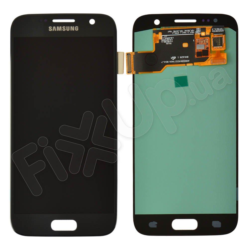 Дисплей для Samsung G930F, G930FD /DS Galaxy S7 (2016) з тачскріном в зборі, колір чорний, OLED