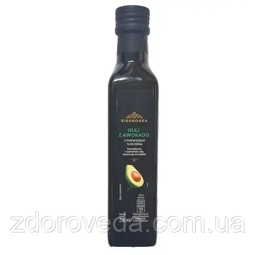 Олія авокадо нерафінована, Biedronka 250 мл, фото 1