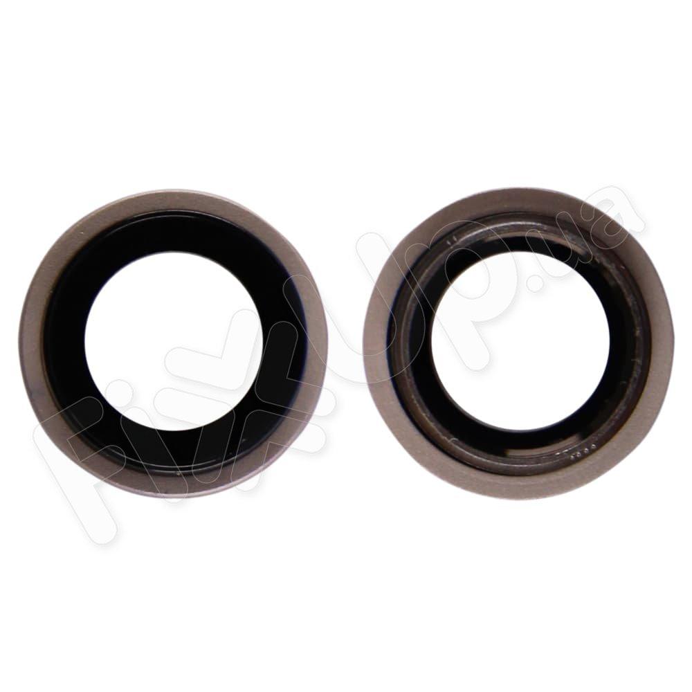 Скло камери для iPhone 11, колір срібло, з кільцем у комплекті, 2 шт.