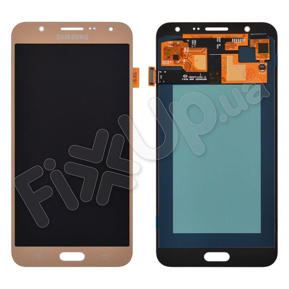 Дисплей для Samsung J700H, J700F, J700M DS Galaxy J7 (2015) з тачскріном в зборі, колір золотий, OLED