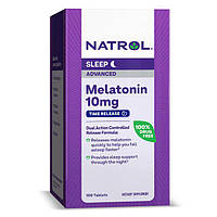 Натуральная добавка Natrol Melatonin 10 mg Advanced Sleep, 100 таблеток