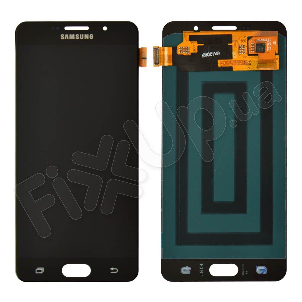 Дисплей для Samsung A710F Galaxy A7 (2016) з тачскрином у зборі, колір чорний, Original Change Glass