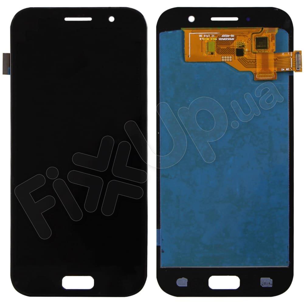 Дисплей для Samsung A520F/DS Galaxy A5 (2017) з тачскрином у зборі, колір чорний, OLED small LCD