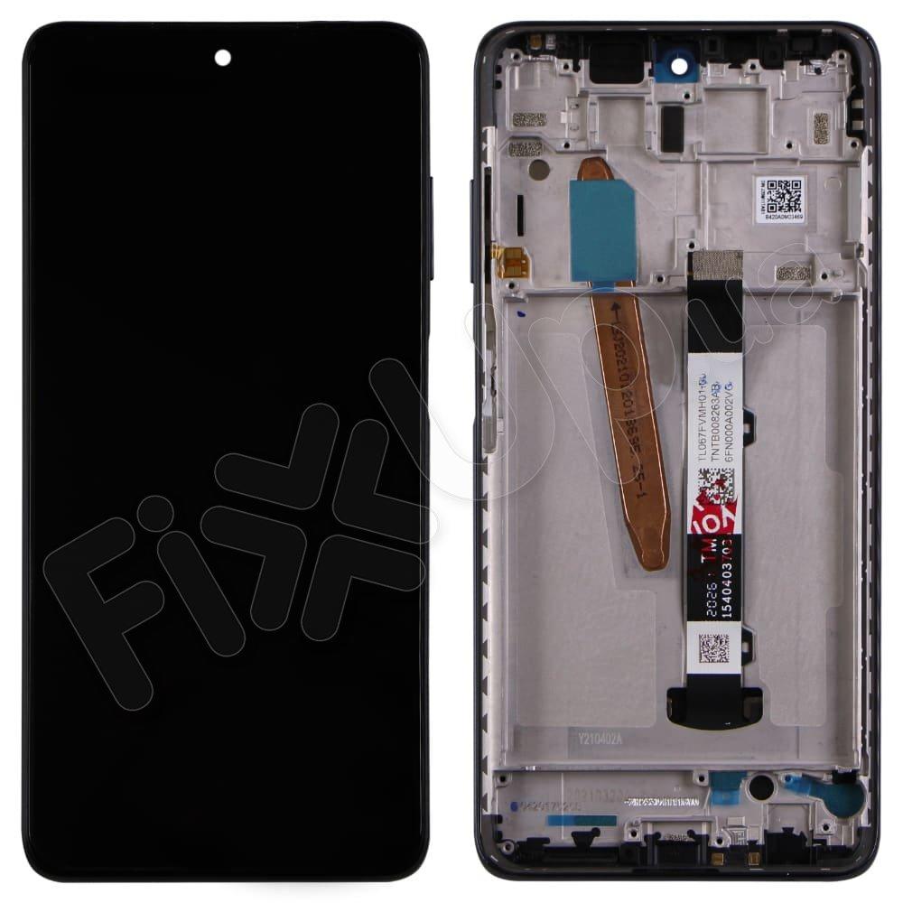 Дисплей для Xiaomi Poco X3, Poco X3 Pro, Mi10T Lite з тачскрином і рамкою в зборі, колір чорний