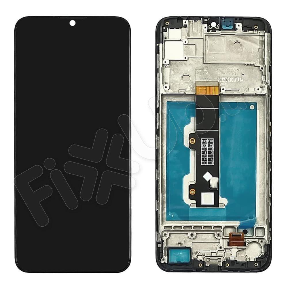 Дисплей для Motorola XT2155 Moto E20, з тачскрином і рамкою в зборі, колір чорний
