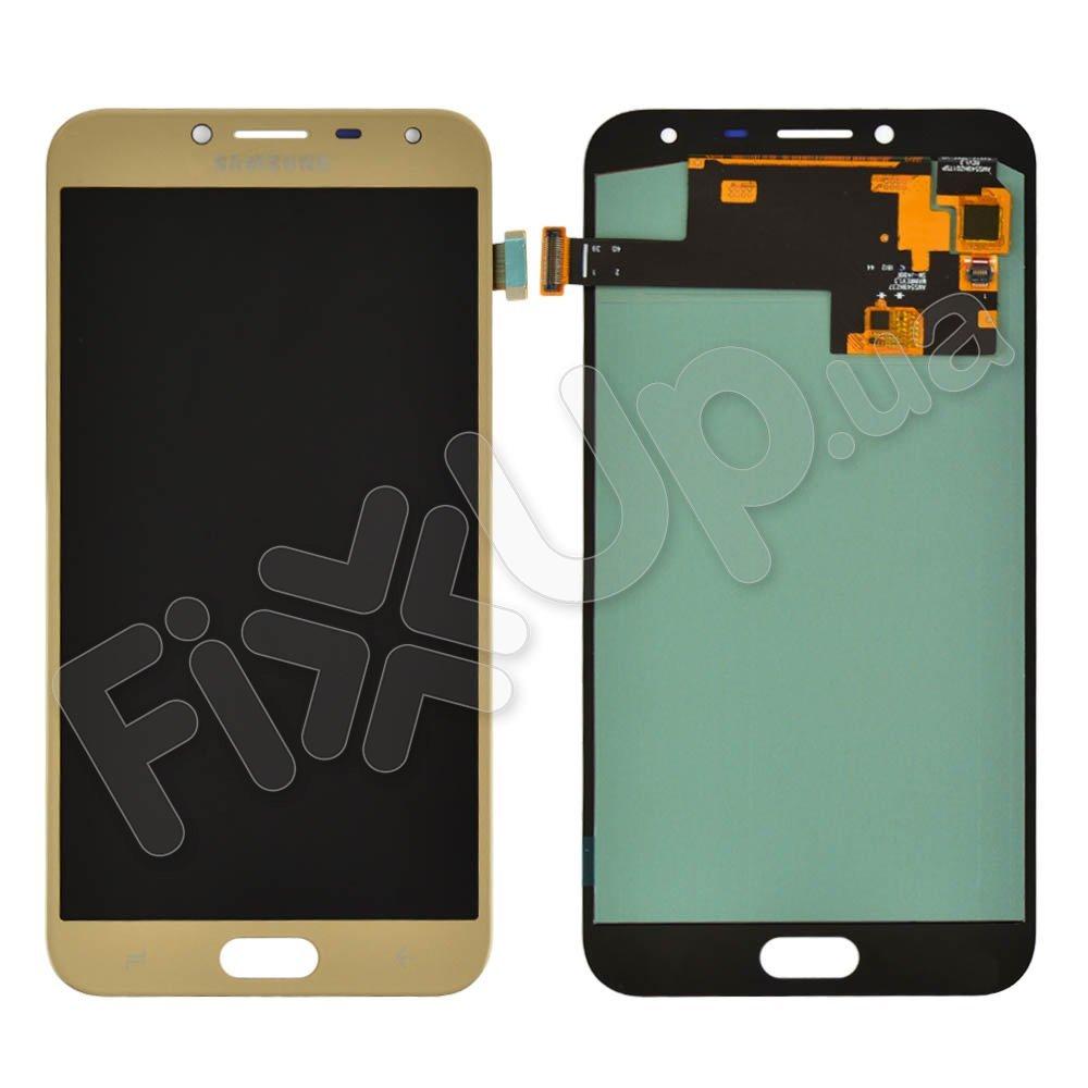Дисплей для Samsung J400H DS Galaxy J4 (2018) з тачскріном в зборі, колір золотий, OLED