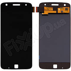 Дисплей для Motorola XT1635-02 Moto Z Play з тачскрином у зборі, колір чорний, OLED