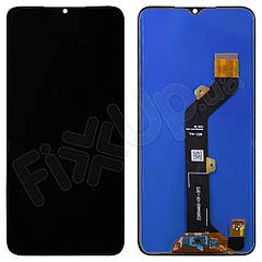Дисплей для Tecno Spark 7 (KF6/KF6J/KF6N), з тачскрином у зборі, колір чорний