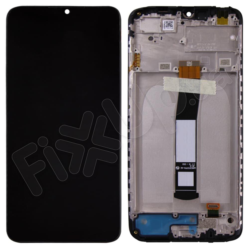 Дисплей для Xiaomi Redmi 10C, з тачскрином і рамкою в зборі, колір чорний