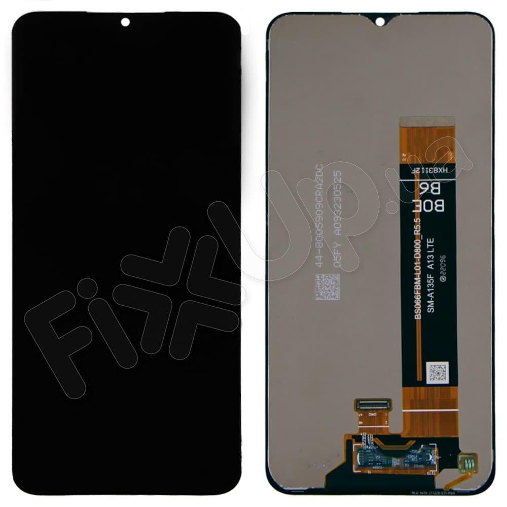 Дисплей для Samsung A135F Galaxy A13/M135F Galaxy M13, з тачскрином у зборі, колір чорний, оригінал з