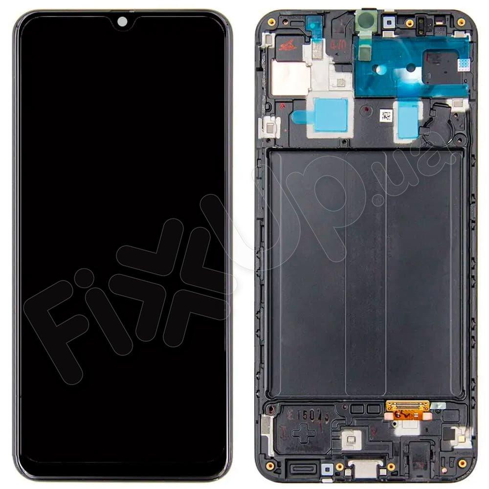 Дисплей для Samsung A305F/DS Galaxy A30 (2019) з тачскріном і рамкою в зборі, колір чорний, OLED