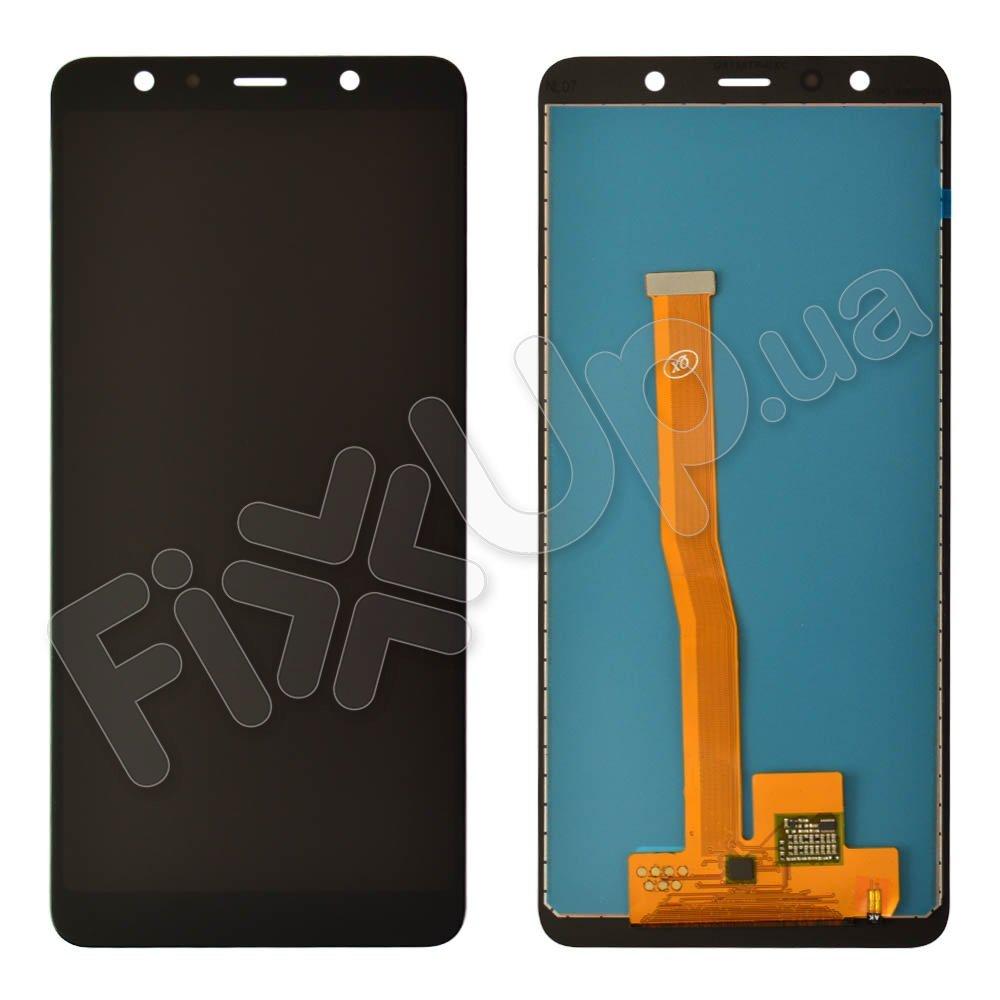 Дисплей для Samsung A750H /DS Galaxy A7 (2018) з тачскріном в зборі, колір чорний, QX TFT incell