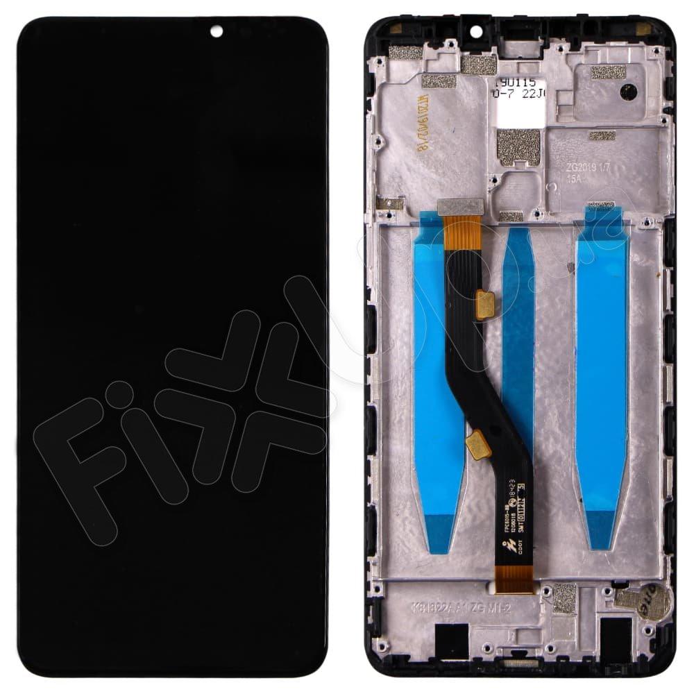 Дисплей для Meizu Note 8, M8 Note з тачскрином і рамкою в зборі, колір чорний, оригінал