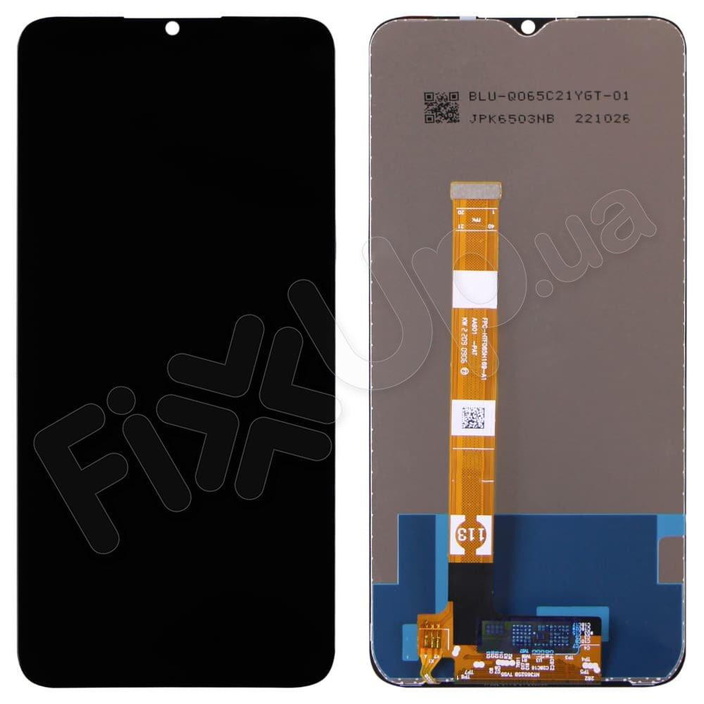 Дисплей для Oppo A16/ A16s (CPH2269)/ Realme C25/C25s/ Narzo 50A, з тачскрином, колір чорний, оригінал Китай