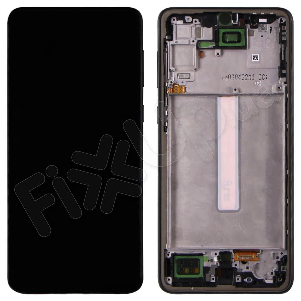 Дисплей для Samsung A336F/DS Galaxy A33 2022 5G, з тачскрином і рамкою в зборі, колір чорний, OLED