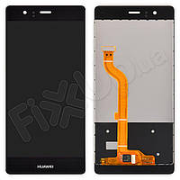 Дисплей Huawei P9 DUAL SIM (EVA-L19) с тачскрином в сборе, цвет черный, уценка